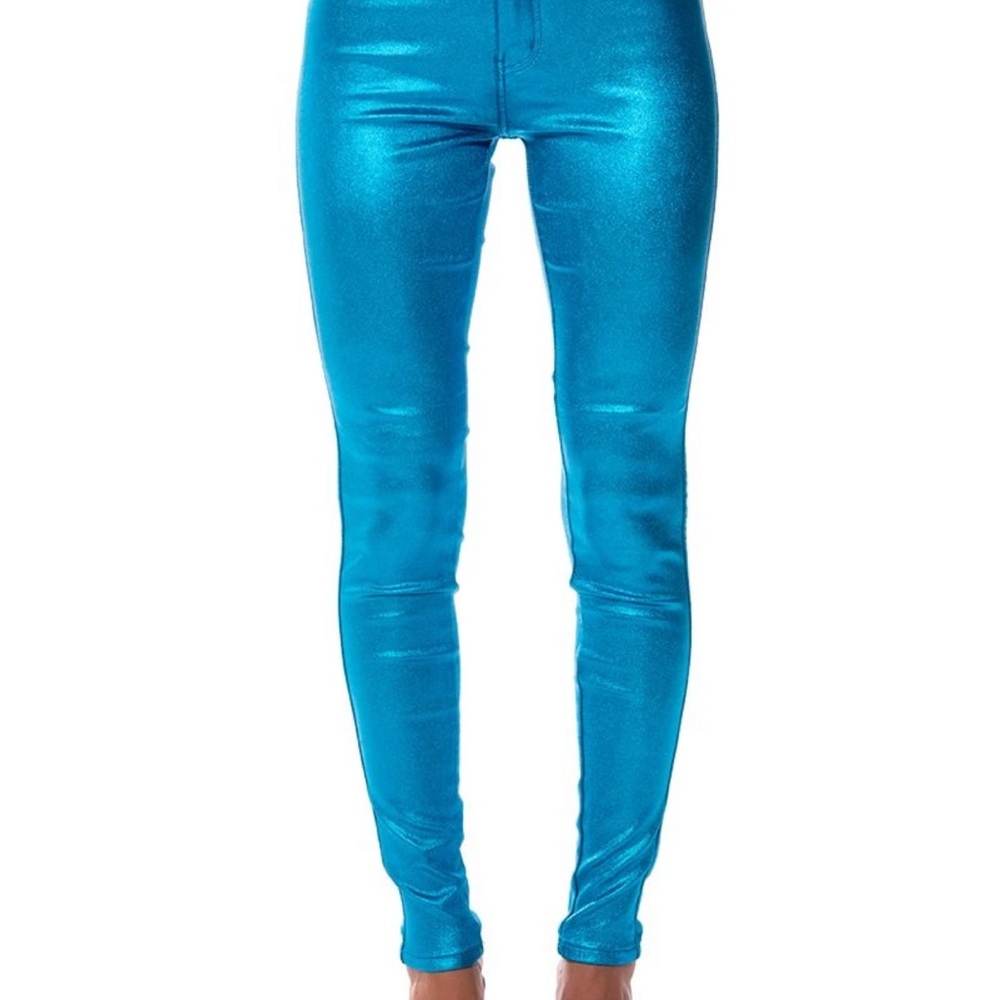 Metallic blue pants - Picture 9 of 10